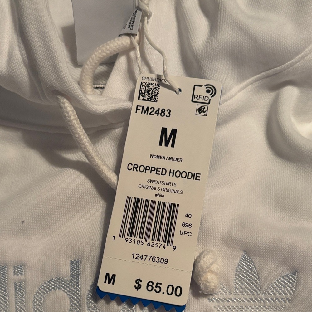 Adidas White Hoodie with Logo
